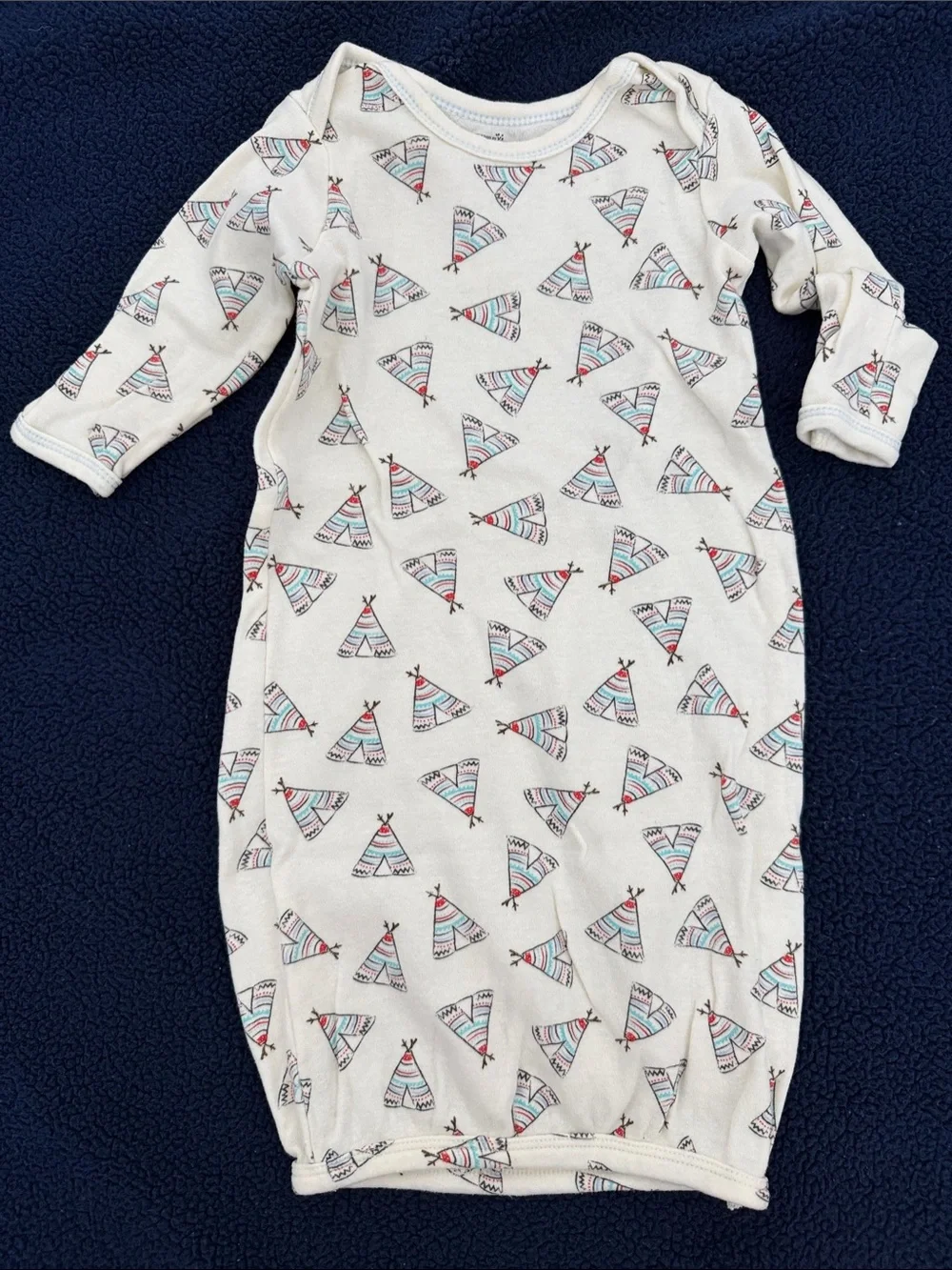 Naturę Baby Blue & Cream Tee Bodysuit Set - 3 Pack